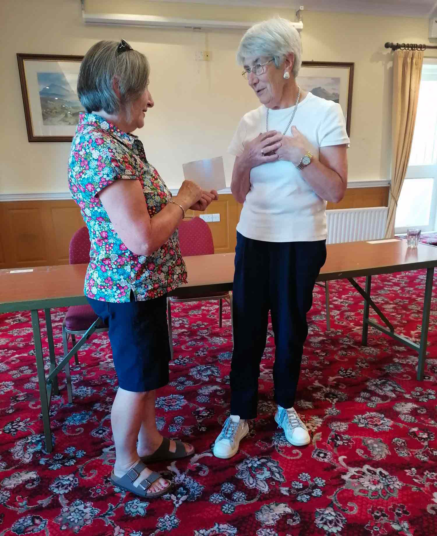 Patricia Costello, winner of flower competition